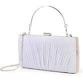 Kseymeir Clutch Purses for Women Pleated Evening Handbag with Chain Prom, Cocktail, and Wedding | Pleated, with Chain, Prom, Cocktail, Wedding