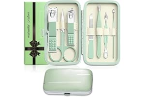 WALENTIN PROFWR Manicure Set Nail Clipper Set Men Women Nail Clippers Toenail Fingernail Cutters Personal Care Tools Manicure Pedicure with Travel Case Grooming Kit Stocking Stuffers Christmas Gifts for Men Women
