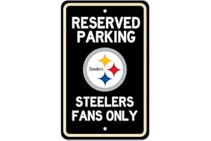 FANMATS NFL - Pittsburgh Steelers Team Color Reserved Parking Sign Décor 18in. X 11.5in. Lightweight