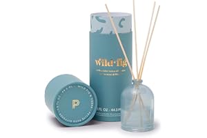 Paddywax Candles Petite Collection, Reed Diffuser for Home Use, Sky Blue - Wild Fig