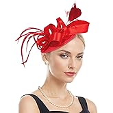 Zando Fascinators Hats for Women Tea Party Hat Ribbons Feathers Ken-Tucky Derby Hats for Women 2025