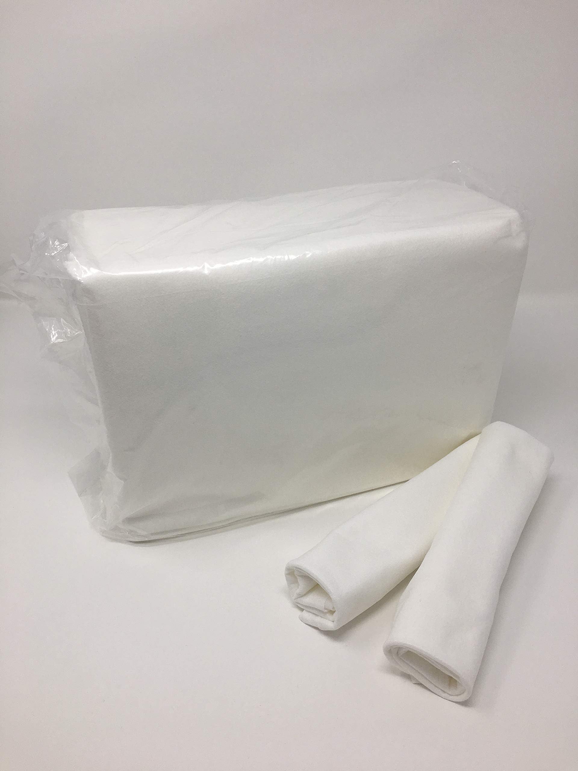 Disposable Eco Friendly Biodegradable Hairdressing Hand & Hair Smooth White Salon Towels (40cm x 80cm, 56gsm) (50)