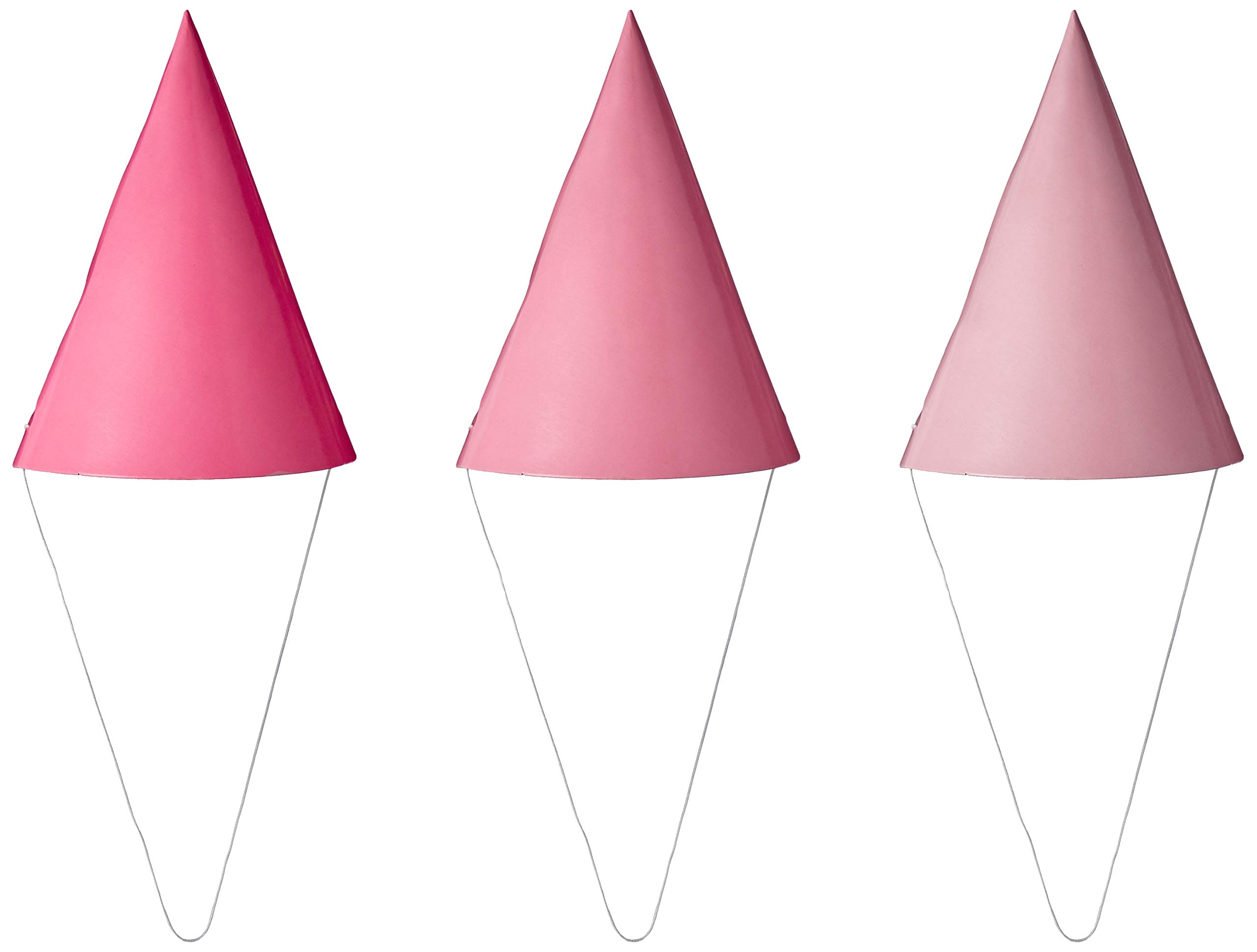 Creative Converting PC324513 Baby Mini Cone Hats I Pink I 8 Pcs