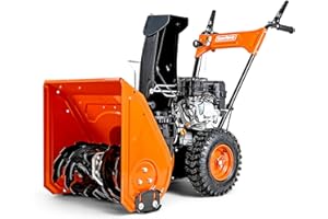 SuperHandy Gas Powered Snow Thrower, 21-Inch Two-Stage Snow Blower with 196cc 4-Cycle OHV Engine, Self-Propelled 5-Speed Syst