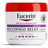 Eucerin Roughness Relief Body Cream for Rough and Bumpy Skin, Fragrance Free Body Moisturizer with Urea and Ceramide-3, 16 Oz Jar