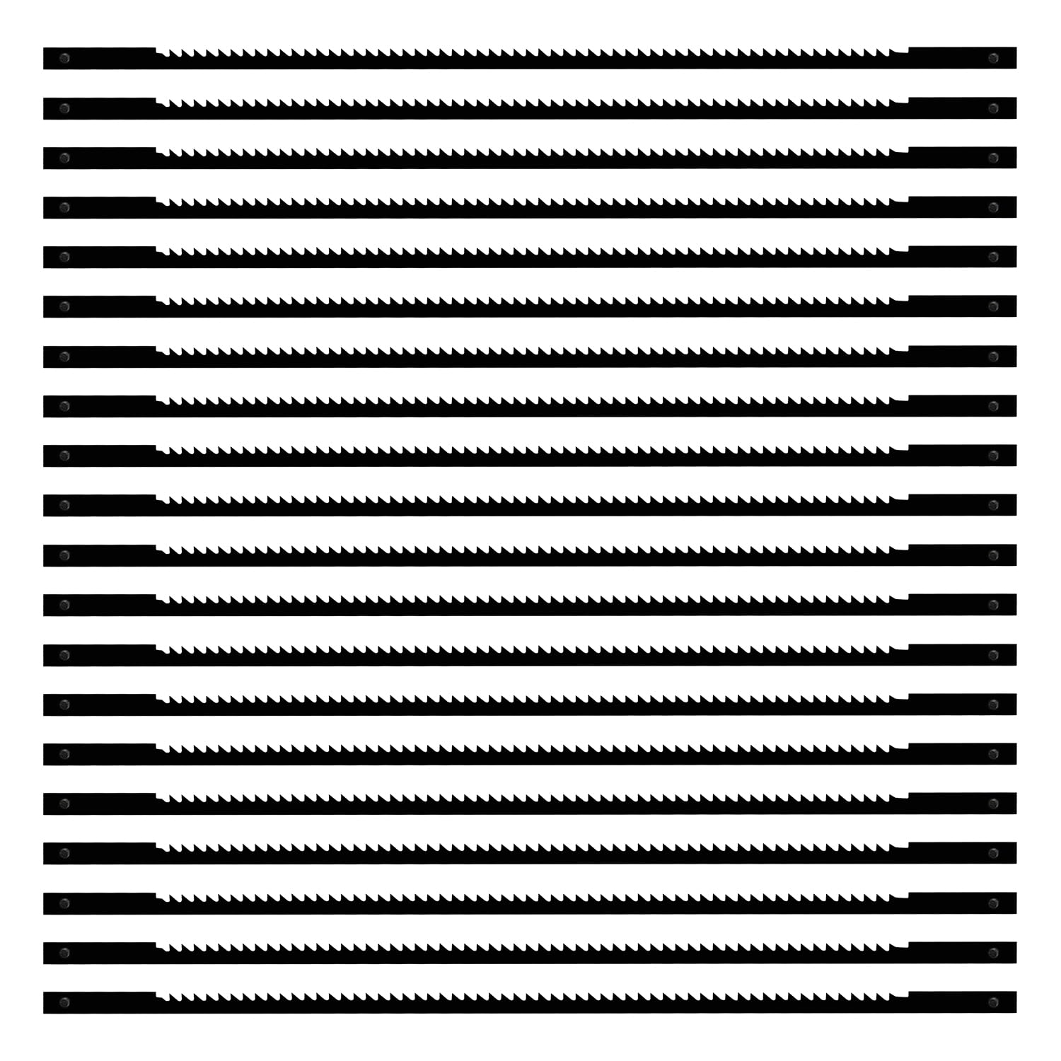 VooGenzek 20 PCS Scroll Saw Blades Set, 15 Teeth Carbon Steel Coping Saw Blade, Pinned Scroll Saw Blade, for Sawing Wood, Plastic, Foam, Soft Metals