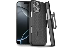 MOTIVE for iPhone 16 Pro Holster Case, Belt Clip Case for iPhone 16 Pro, Shell Holster Combo 16 Pro, Slim Rugged Drop Shockproof Protective Cover with Kickstand (6.3") | Ranger Series