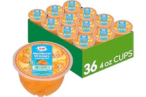 Dole Fruit Bowls Mandarin Oranges in 100% Juice Snacks, 4oz 36 Total Cups, Gluten & Dairy Free, Bulk Lunch Snacks for Kids & Adults