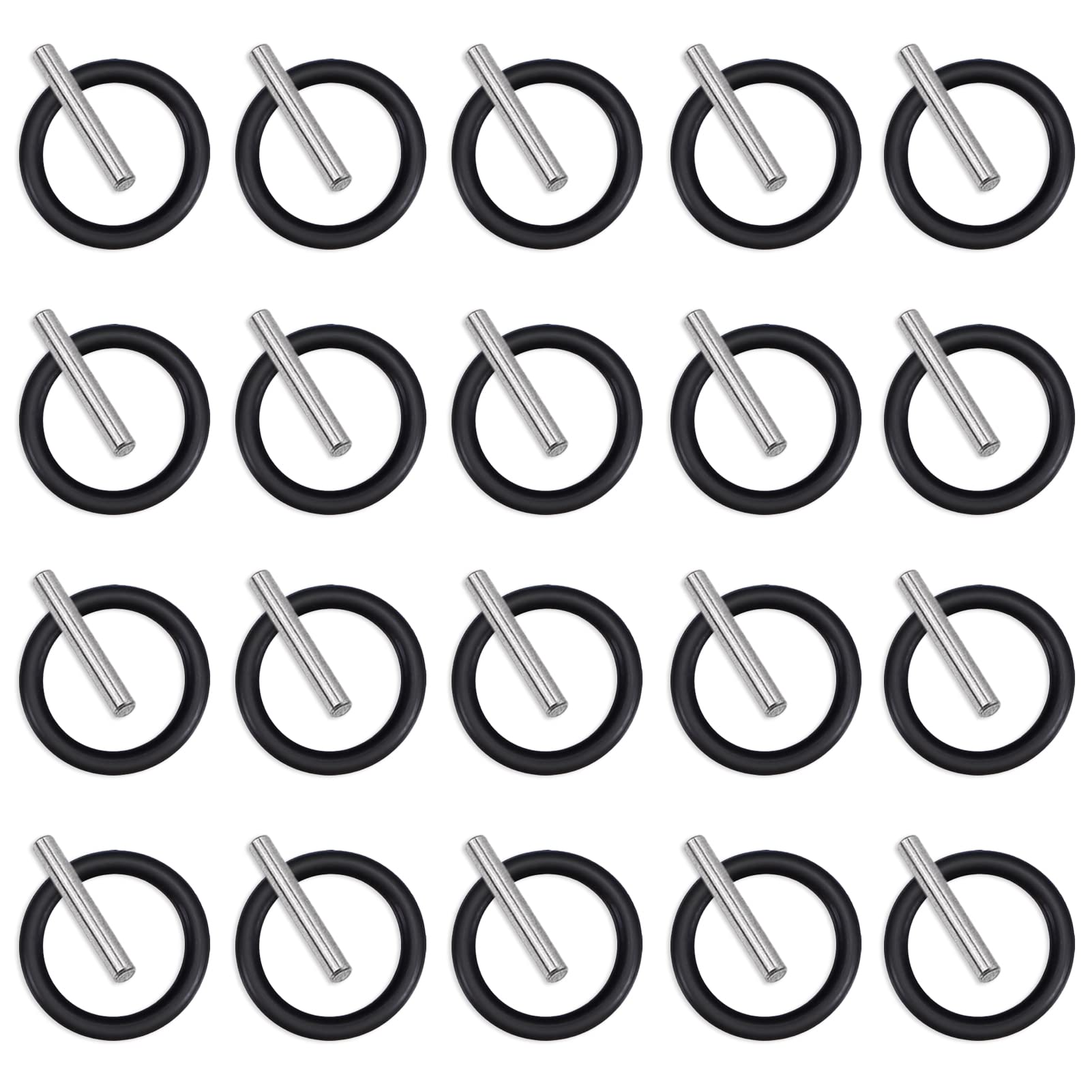 XPOOP 40 Pcs Replacement Pin and O-Ring Diameter 4 mm Impact O-Ring 4x25mm Socket Pins for 1/2" Impact Socket Scaffolders Impact Driver Socket Pins Parts for Impact Socket Wrench