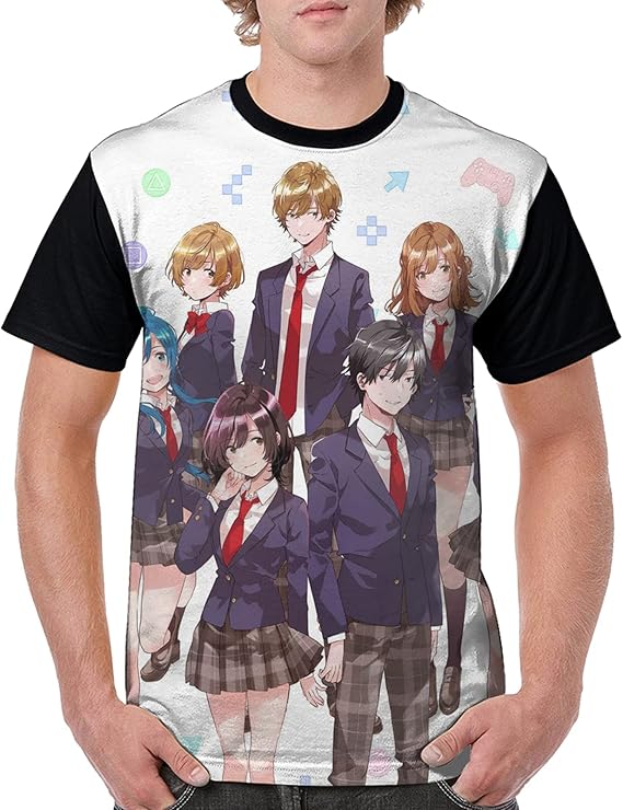 Amazon Co Jp 輸入する 夏の プリントtシャツ おしゃれ ラウンドネック メンズ半袖 Tシャツ 洗える カップル トップス 吸汗 速乾 変形しにくい 薄くて軽い カジュアル メンズトップス弱キャラ友崎 服 ファッション小物