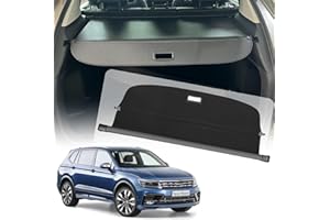 Vinomkii Cargo Cover Retractable Fit for VW Volkswagen Tiguan 2018 2019 2020 2021 2022 2023 2024 for Retractable Trunk Rear Security Cover Shielding Shade