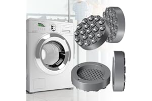 GAGUIUP Anti Vibration Pads for Washing Machine, Washing Machine Vibration Pads Pedestals, Anti Vibration Washing Machine Support 4PCS, Prevent Your Washer and Dryer Set From Walking and Reduce Noise, Grey