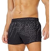 FIROTTII Men's 3 inch Satin Boxers Silk Satin Sleep Lounge Shorts Pajamas Bottom