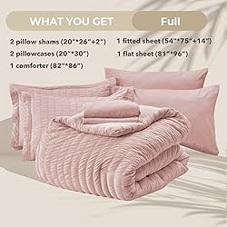 HYMOKEGE Rose Gold Full Size Comforter Sets