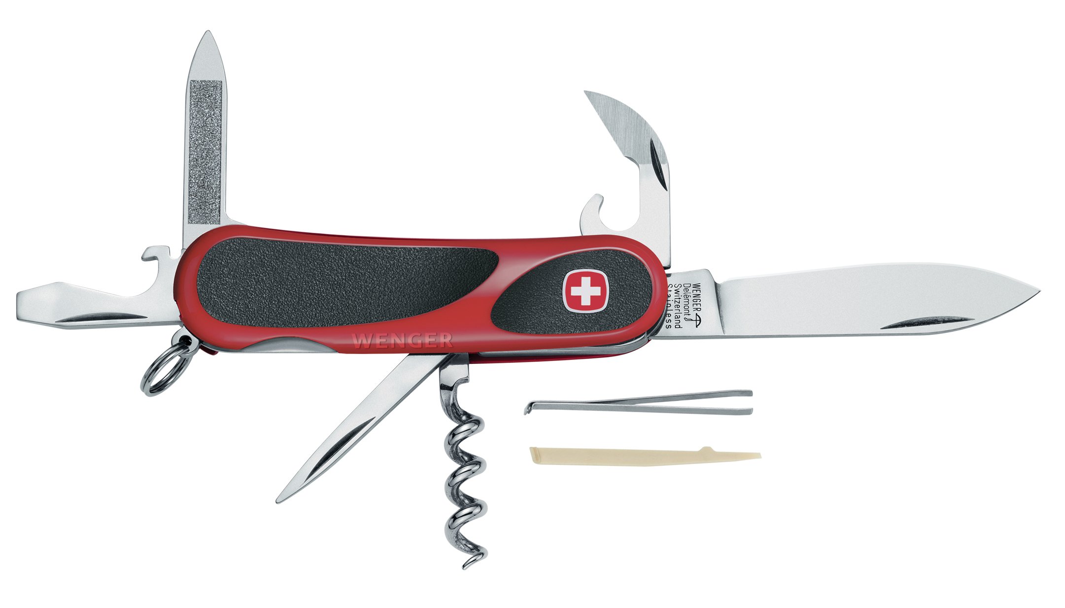 Wenger 16810 Swiss Army Evogrip 10 Pocket Knife Red Black