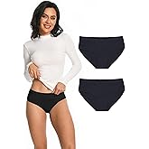 Comfneat Women's 2-Pack Briefs Cotton Viscose Spandex Underwear