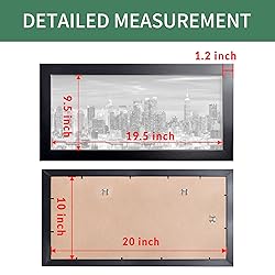 Giverny 10x20 Picture Frames Black 1 Pack, Wood
