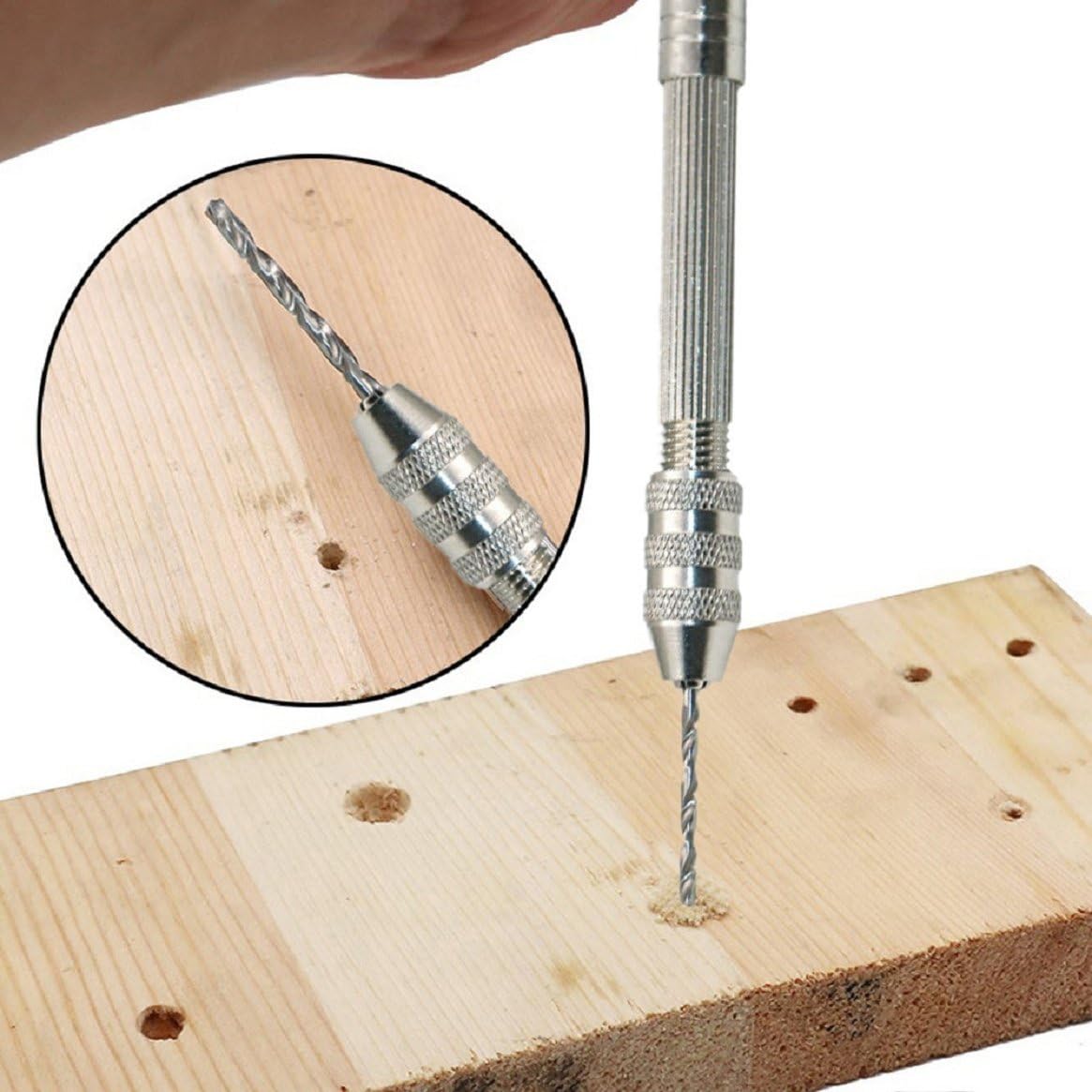 Precision Double Head Pin Vise Model Hand Drill Set with Twist Drill Bits Set by Coerni B