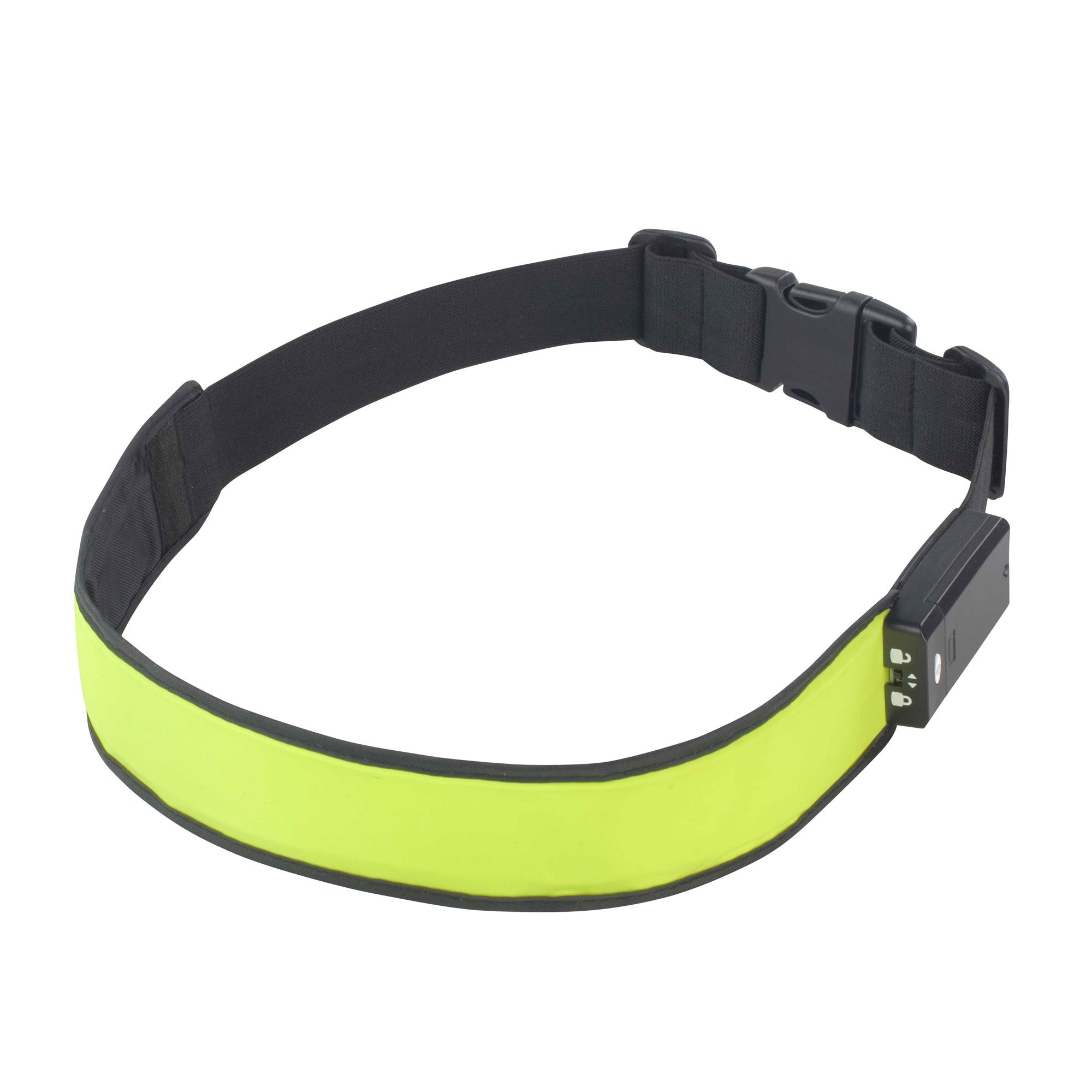 Time To Run LED Running/Cycling/Walking Reflective Safety Belt USB Charged Green