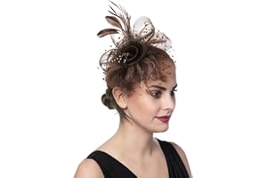 FEIMA Fascinators Hat for Women Girls Cocktail Tea Party Headband Flapper Headpiece Kentucky Derby Wedding Ha