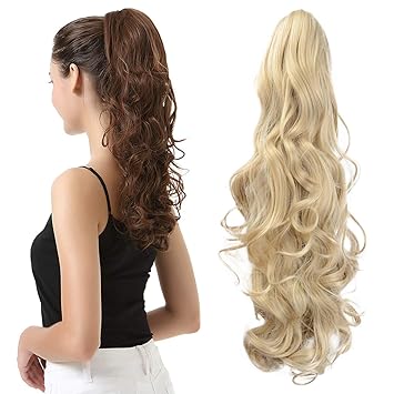 Amazon Com Barsdar 19 Inches Clip In Ponytail Hair Extensions