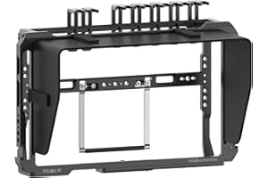 YoloLiv YoloBox Extreme Cage – Aluminum Protective Cage with Cold Shoe Mounts, 1/4" Threads, Quick-Release Sun Hood