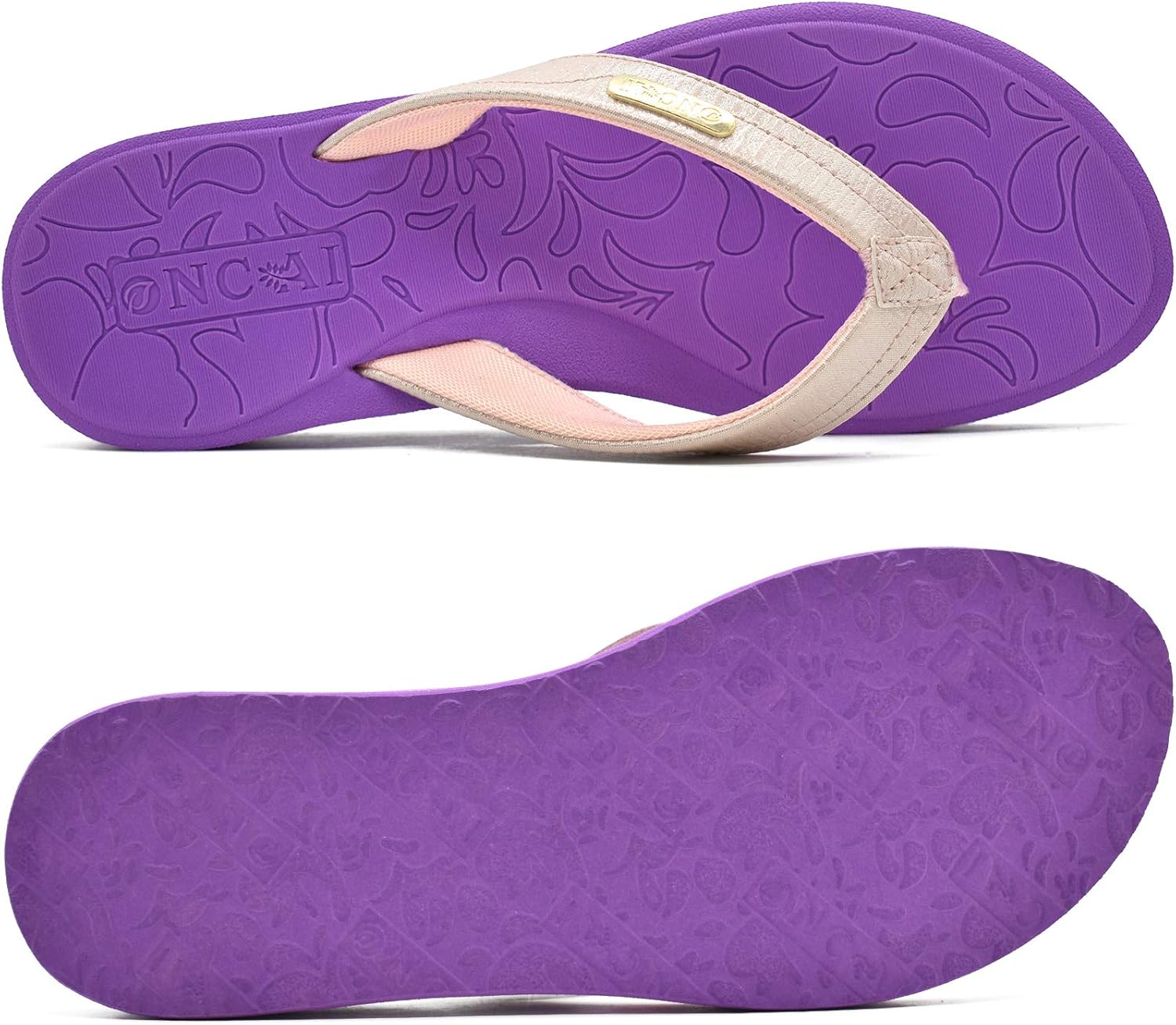  | ONCAI Flip Flops For Women Yoga Mat Comfortable Beach Thong Sandals With Arch Support | Flip-Flops