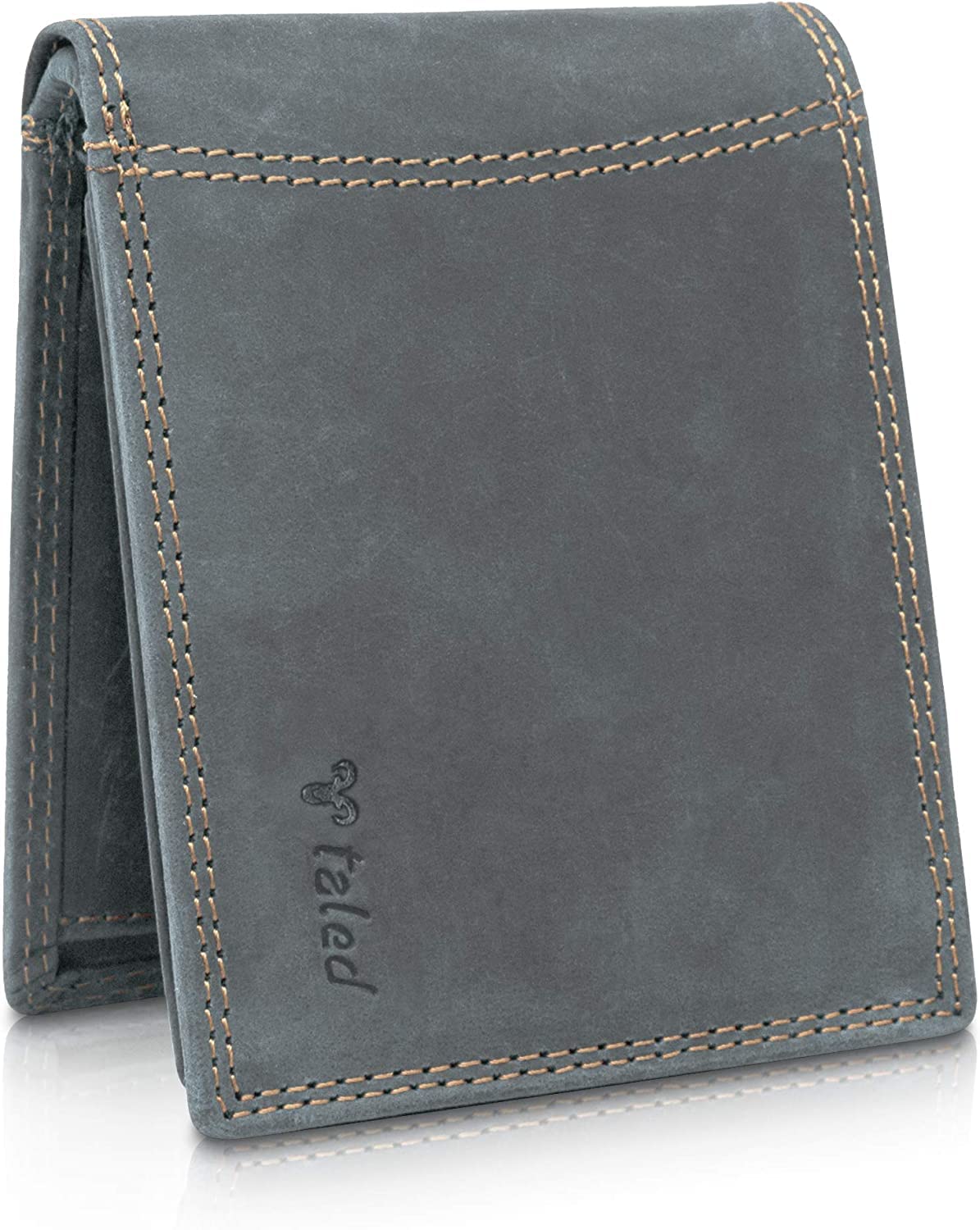 TALED Wallet Made of Vintage Leather with RFID Protection in Anthracite | Purse | Wallet | Designed in Germany
