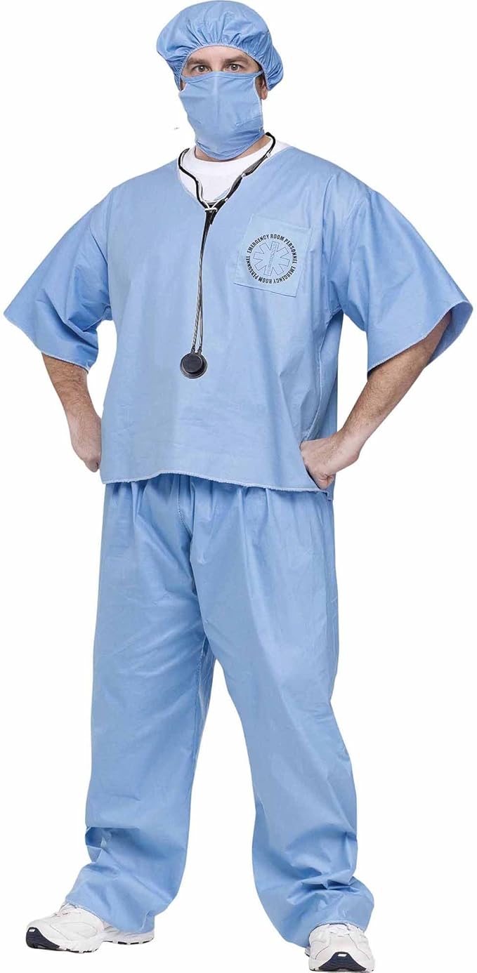 Men's Doctor Costume 5 Piece Set Clothing