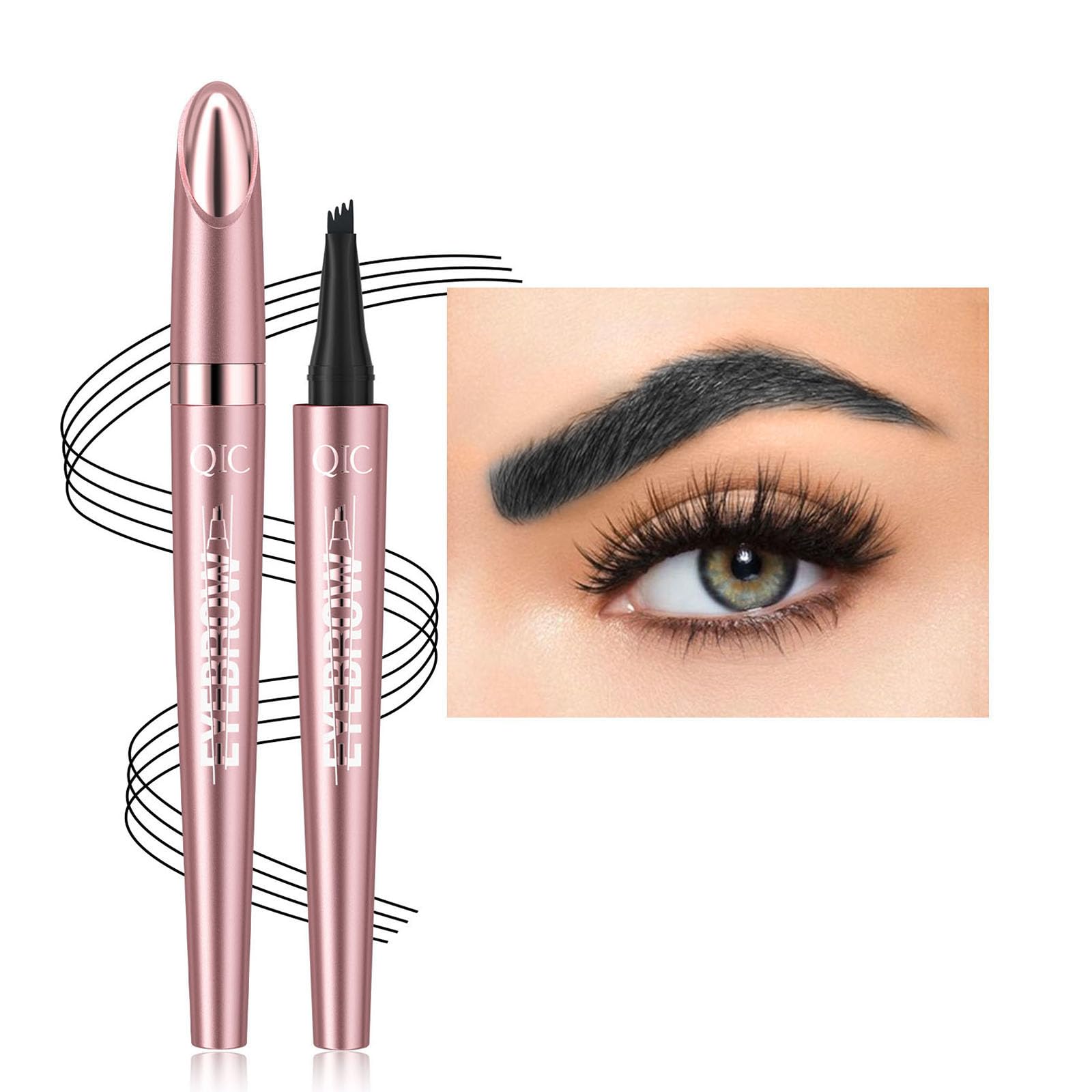 Anifer (04 Black) eyebrow pencil,eyebrow pencil hair drawing,waterproof Eyebrow Pen with Micro-Fork-Tip