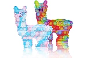 WHATOOK POP Fidget Llama Toys its Llama Fidget Pop Toys Unicorn: 2pack Poppers Sensory Special Needs Stress Relief and Anti-Anxiety Silicone Squeeze Bubble Alpaca Toy Tools for Kids and Adults