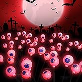Tigrelight Upgraded Halloween Red Eyeball Lights 2 Packs 16 LED, Solar Garden Lights Outdoor Waterproof, Halloween Decorations Outdoor Lights for Yard Garden Lawn Path