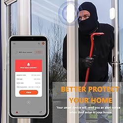 Wireless Smart Door Sensor Alarm, WiFi Window Door