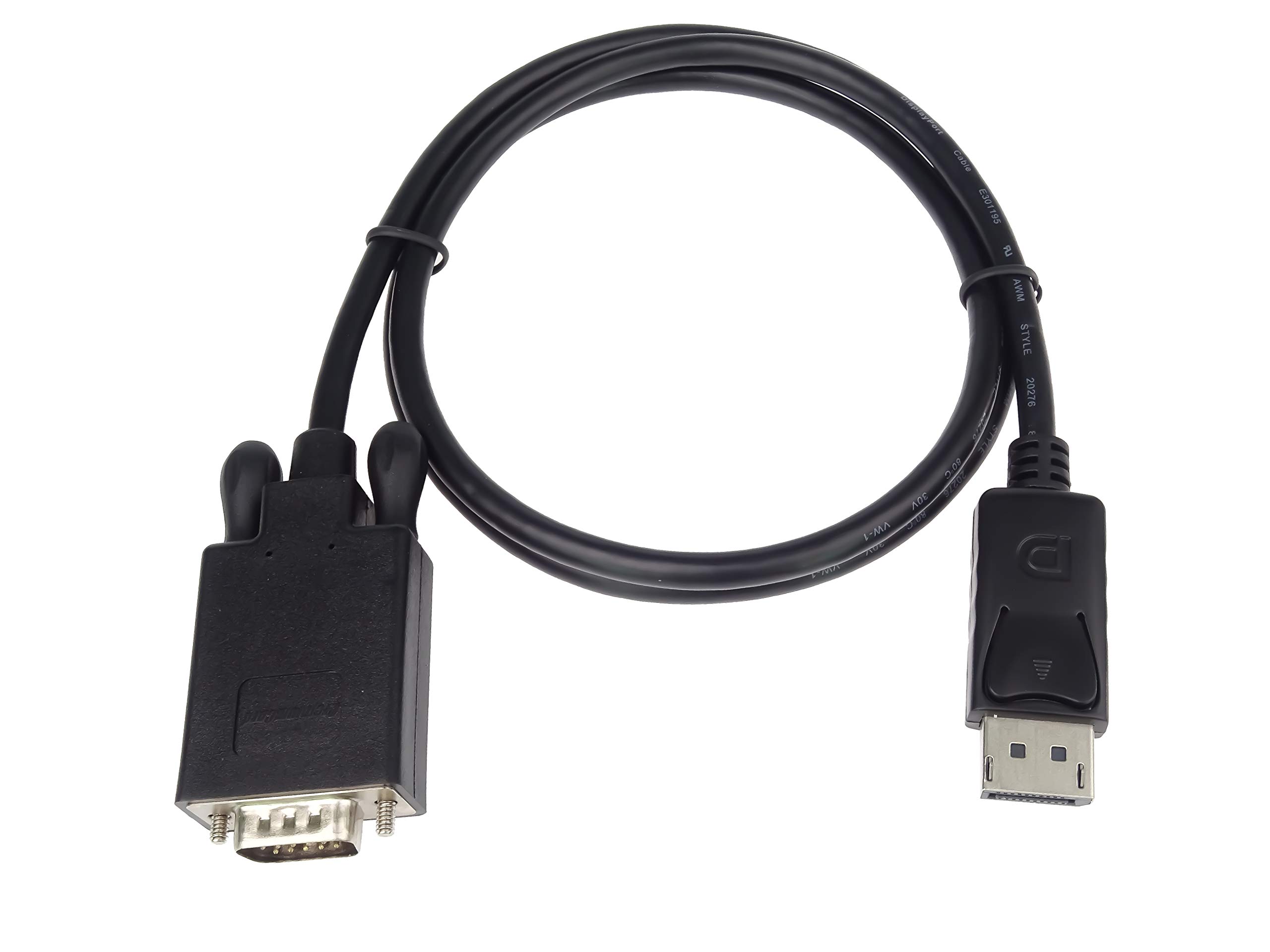 PremiumCord DisplayPort to VGA M/M 2 m DP Adapter Cable Compatible with Video Full HD 1080p 60Hz, Black