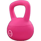 ​S​ignature Fitness Soft Kettlebells - Sea and Iron Sand Filled Weights for Women and Men - Color Coded Soft Vinyl Kettlebells, Multiple Sizes