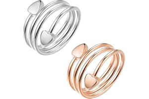 MagEnergy Copper Rings for Women, Magnetic Therapy for Arthritis and Joint Pain, 99.9% Pure Copper with Magnets Adjustable Ring for Fingers Thumb-2PCS