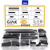 GIAK 130pcs 2.54mm Pin Header Male Female Breakaway PCB 40Pin Arduino Prototype view 1