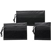 Qavctw 3 Pcs Tactical Admin Pouch with Hook and Loop Storage Bags - Hanging Pouches for Backpack Accessories