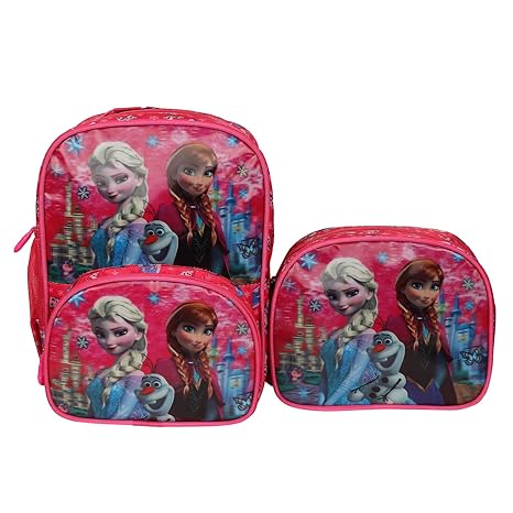 Happile School Bag Combo for Girls with Beautiful Printed Images Along with Seperate compartments Upto 6 Years Girls