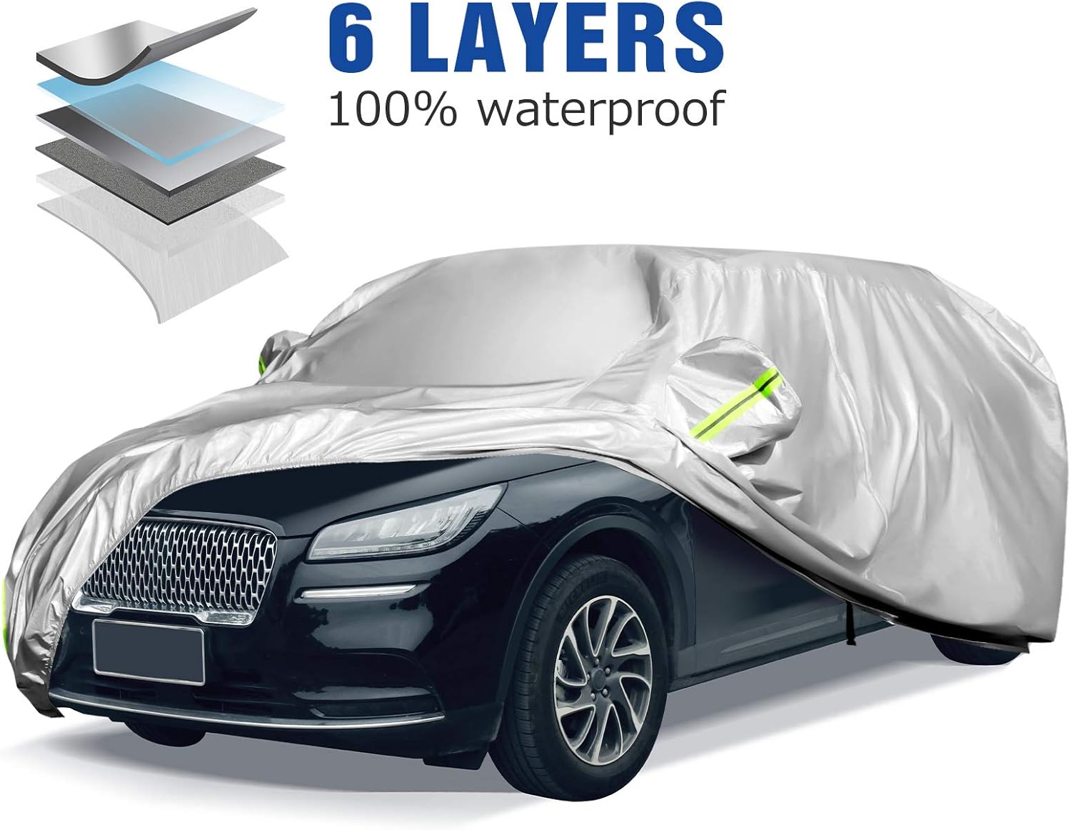 ELUTO SUV Car Cover Waterproof All Weather 6 Layers SUV