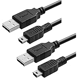 For PS3 Controller Charging Cable, Insten [2 Pack] 10ft USB to Mini USB Charger Cable Data Transfer Cable for Sony PlayStation PS3/PS3 Slim SixAxis Controller, GoPro Hero 3 4, Garmin Nuvi Zumo Sat Nav