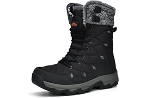 TRAILBLITZ Men's Winter Snow Boots Water Resistant Slip Resistant Warm Outdoor Lightweight Comfortable Durable 9.1 IN Height Hiking Shoes