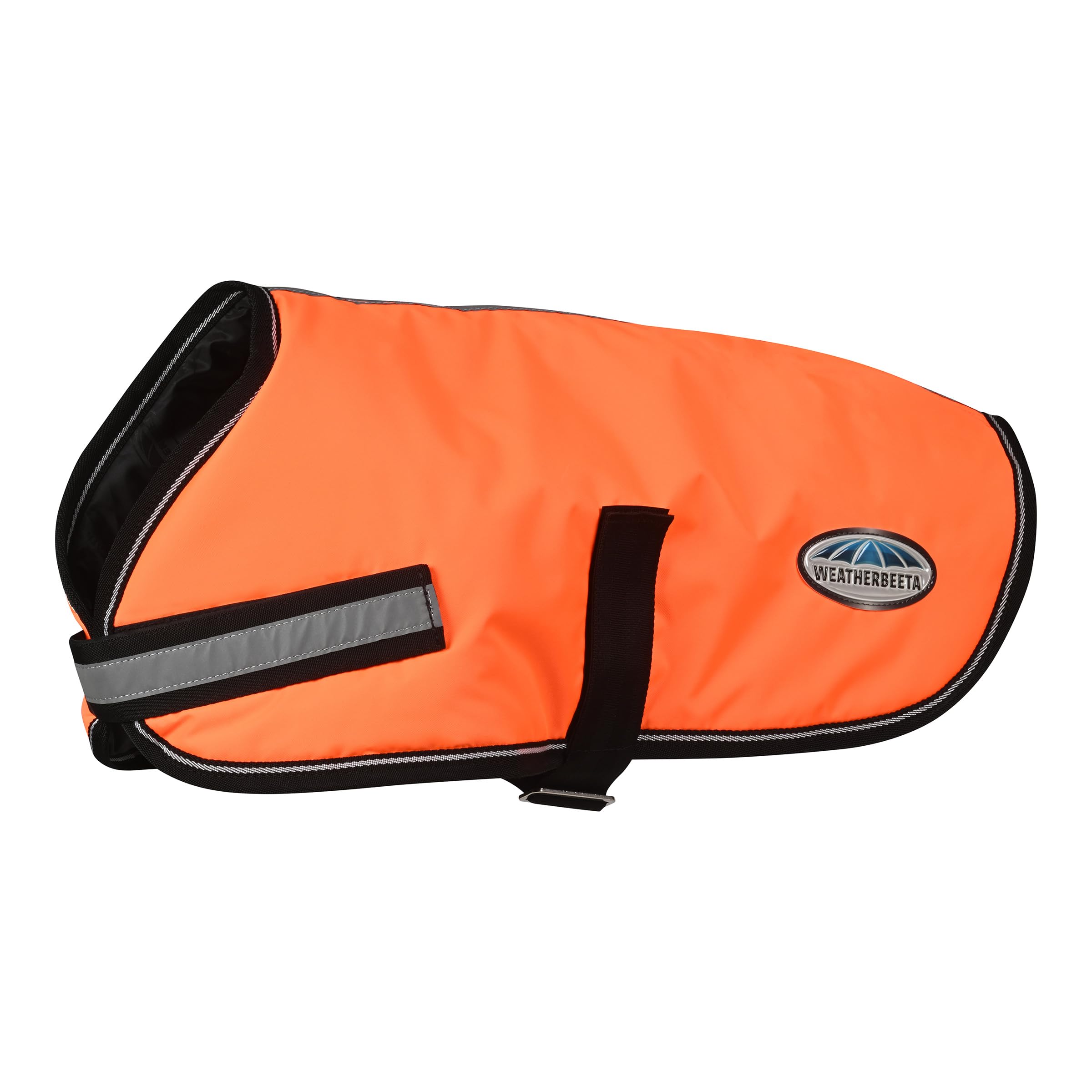 WeatherBeeta ComFiTec Reflective Parka 300D Dog Coat, Orange, 25cm