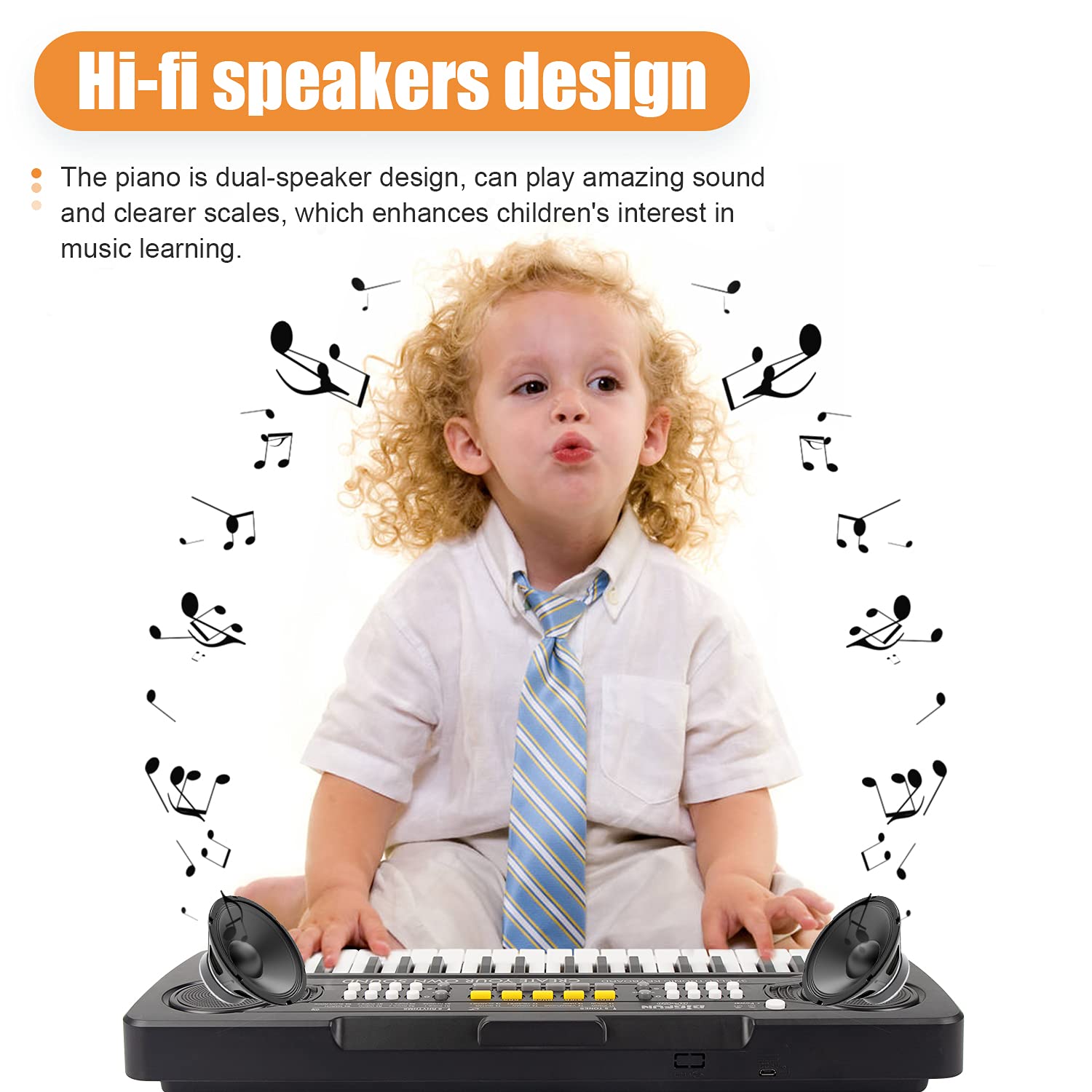 aPerfectLife Kids Keyboard Piano, 37 Key Portable Electronic Piano for Kids, Digital Music Keyboard Educational Toys for 3 4 5 6 7 8 Year Old Girls Boys (Black)
