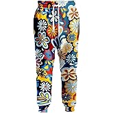 Mens Women Sweatpants 80s 90s Retro Joggers Sports Pant Funny Track Pants with Pockets