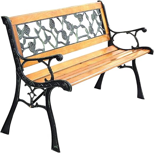 Asab Gartenbank Mit Rosenmuster 3 Sitzer Holzsitz Terrassenstuhl Mit Kunststoffruckplatte Gartenmobel Flach Verpackt Standard Amazon De Kuche Haushalt