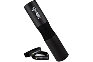 Barbell Pad + 2 Straps - Neck/Shoulder Protective Squat Pad for Hip Thrust, Lunges, Weight Lifting - Barbell Cushion Support 