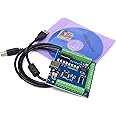 CNCTOPBAOS 4 Axis USB Mach3 Controller Board,Blue 4-axis Linkage MACH3 Motion Control Card,CNC Stepper Motor Driver Controller Breakout Board 4-Inputs for CNC Router Milling Engraving Machine