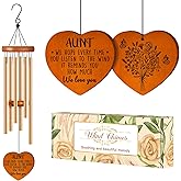 Aunt Gifts for Women, Birthday Gifts for Aunt from Niece Nephew, Unique Aunt Wind Chime Garden Decor, Mothers Day Christmas Thanksgiving