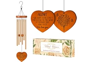 DAMAIGIIFT Aunt Gifts for Women, Birthday Gifts for Aunt from Niece Nephew, Unique Aunt Wind Chime Garden Decor, Mothers Day Christmas Thanksgiving